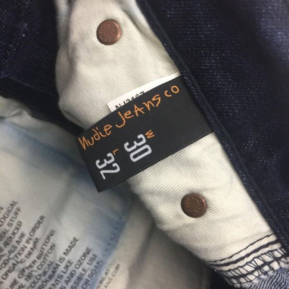 Nudie Jeans Slim Jim Organic Dry Denim Jeans Men's Size 30x32 - Picture 4 of 6
